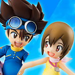 デジモンアドベンチャー 八神太一とヒカリとコロモンとニャロモン