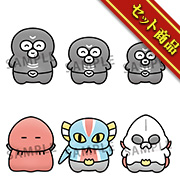 マスコット お昼のショッカーさん セット