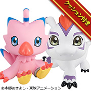 디지몬 어드벤처 피요몬 & 고마몬 세트【한정 쿠션 포함】