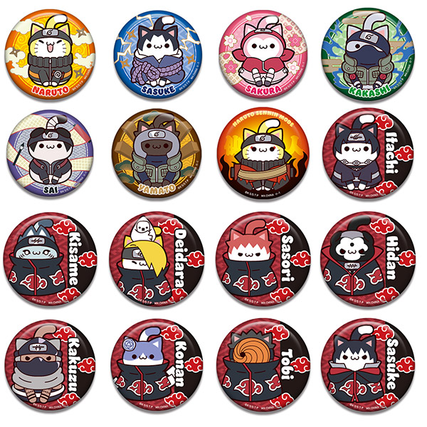 MEGA CAT PROJECT NARUTO Shippuden Nyaruto! Metal Badge Collection 2