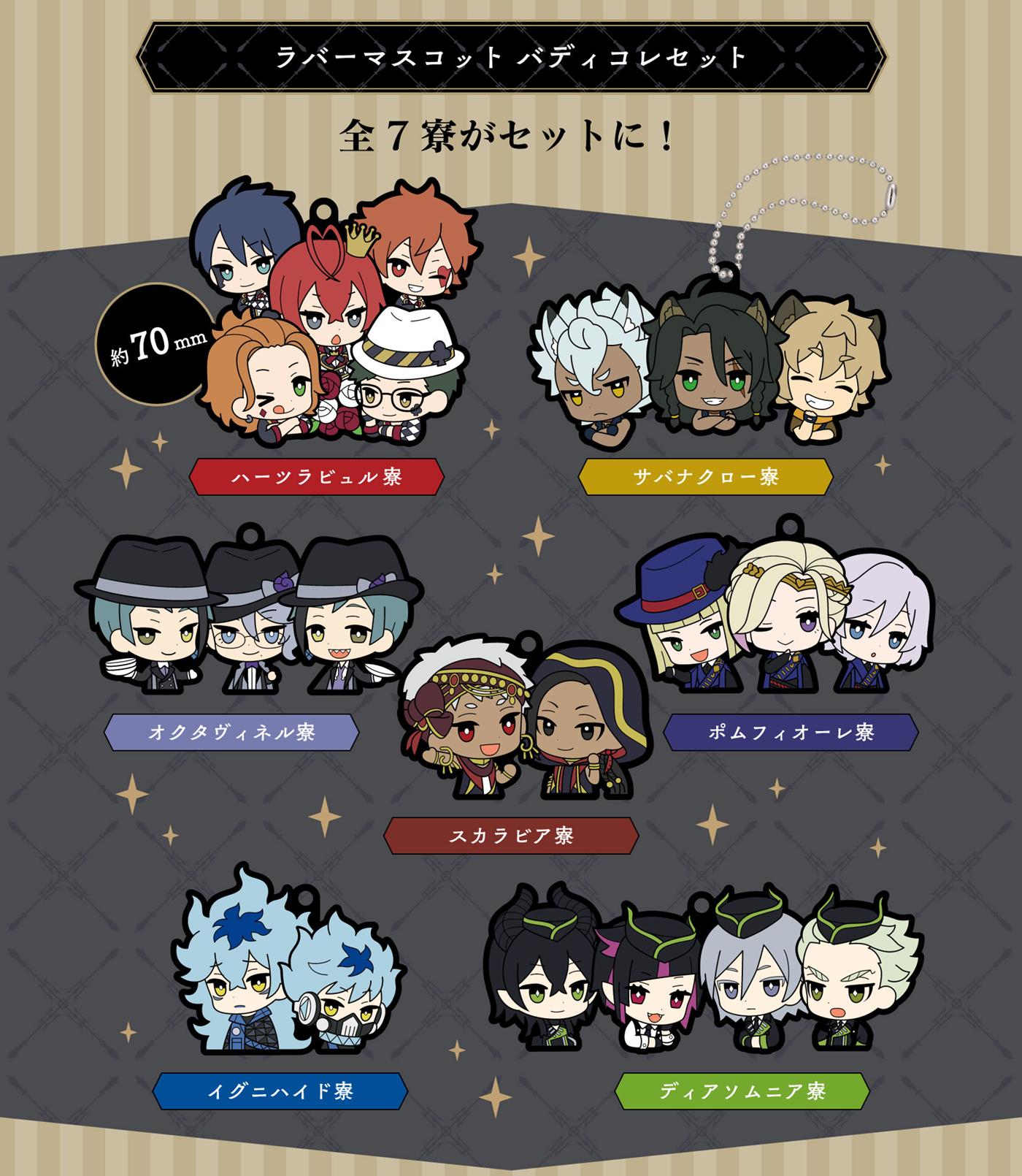 Rubber Mascot Buddycolle 셋 전 7 기숙사가 set set!